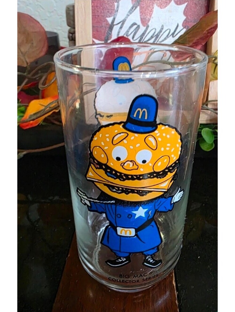 1977 McDonald’s Officer Big Mac Collector Series Glass Vintage McDonaldland